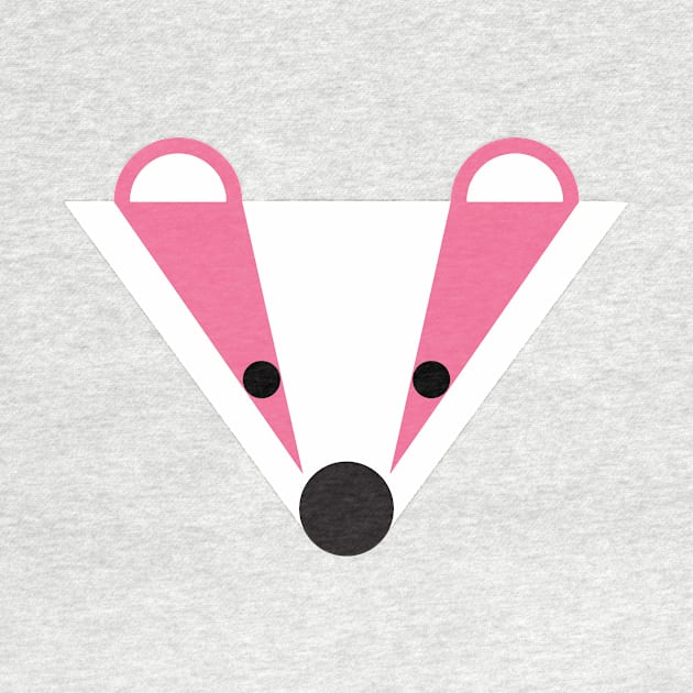 Badger in Pink and White by ABKS